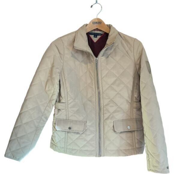 Tommy Hilfiger S/P Quilted Light Weight Cream Jacket - Picture 1 of 9